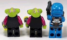LEGO Minifigure 2x ALIEN PILOT & HUMAN - Alien Conquest 7050 7052 7067 AC002