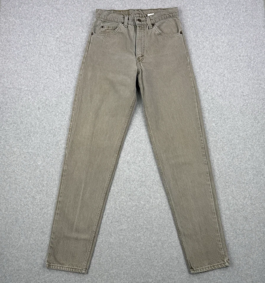 Vintage Levis Jeans Mens 31x34 (Fits 31x33) Gray 550 Orange Tab Tapered Made USA - Image 2 of 4