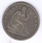 1877 Seated Liberty Silver Half Dollar + Circulated + No Reserve!