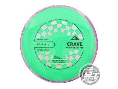 NEW Axiom Discs Neutron Crave 158g Green Purple Rim Fairway Driver Golf Disc