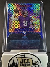2025 Panini Rookies & Stars - Airborne J.J. McCarthy #9 Blue Plaid