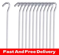 10/20/50/100 Galvanised Steel Tent Pegs Heavy Duty Metal Camping Ground Sheet