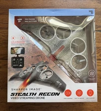 Sharper Image Stealth Recon Video Drone with Live Streaming Camera, Black
