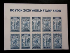 2025 Boston 2026 Stamp Show - Cat # 6029a-6030a  NDC Imperf Header Block of 10