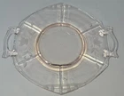 Imperial Glass Co. Molly Pink Depression Glass Mayo Tray Floral 9 inch 1930s