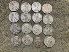 16 Junk Silver $8 Face Value 90% Silver Walking Liberty & Franklin 50c Half  Lot