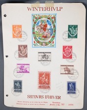 MayfairStamps Belgium 1942 Winter Relief Combo Cover aaw_71033