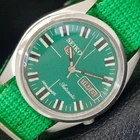 SEIKO 5 AUTOMATIC VINTAGE 7009A JAPAN MENS GREEN COLOR DIAL WATCH a703049-1