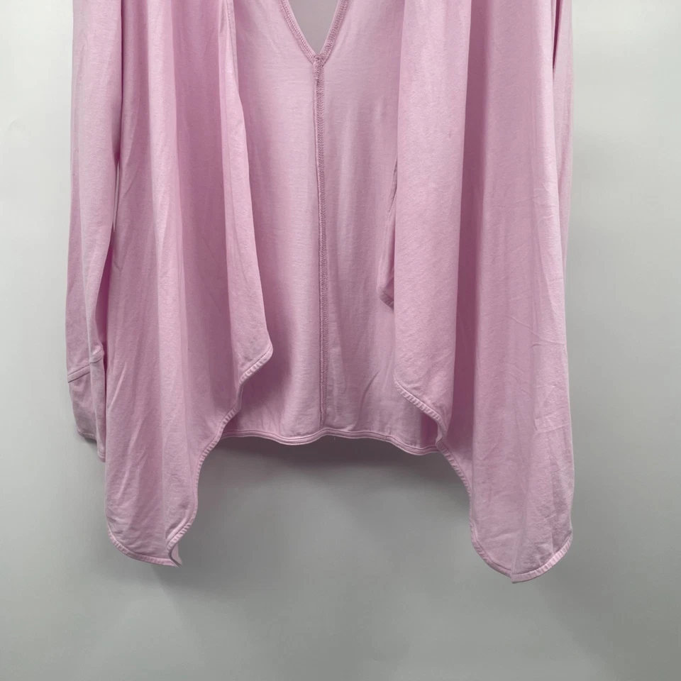 Cárdigan ligero Soybu para mujer recortado trasero manga larga rosa talla mediana Foto 3 de 4