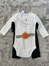 Baby Girl Halloween Outfit Tutu Pants And Bodysuit With Sparkle Headband