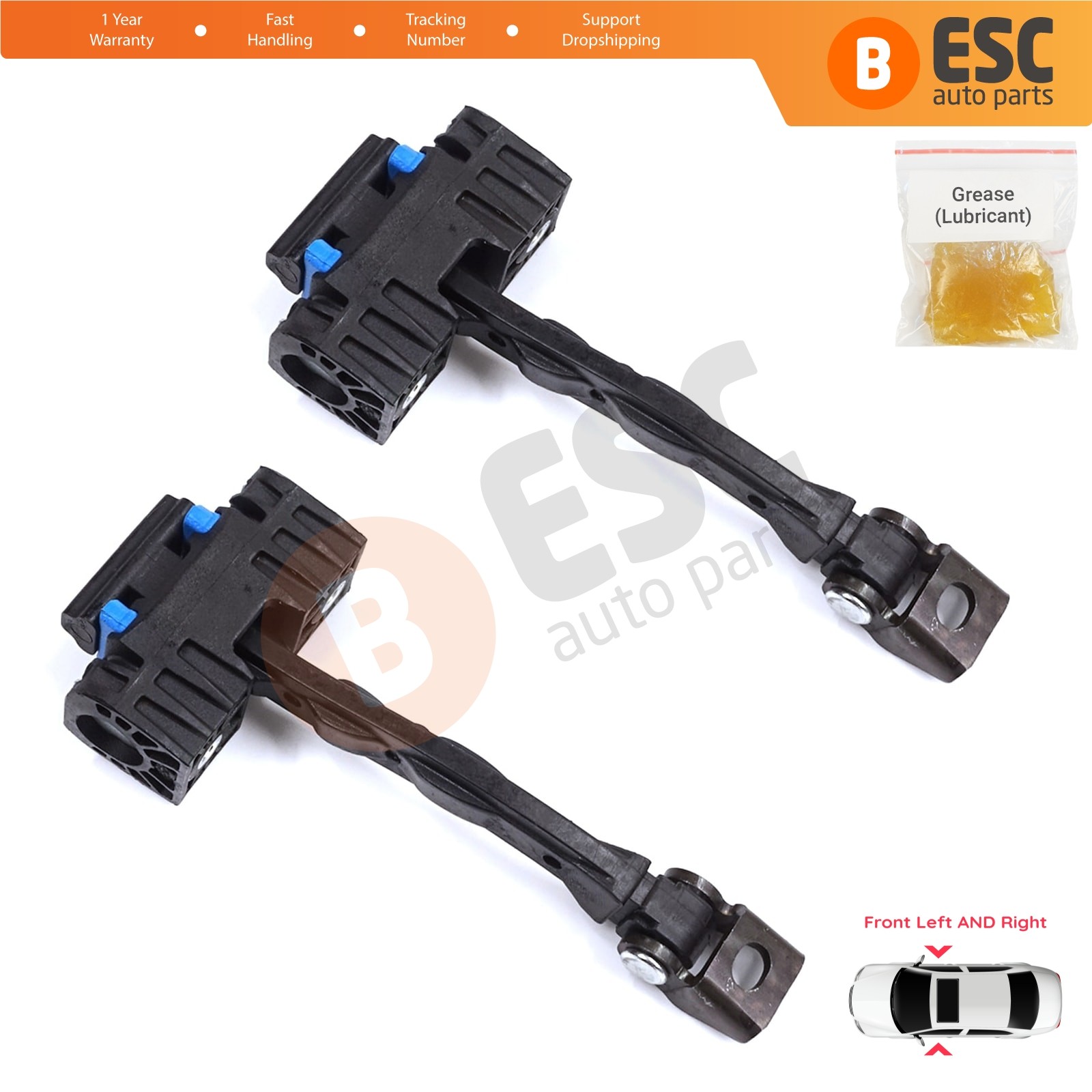 2X Front Door Hinge Stop Assy Limiter for Seat Alhambra VW Sharan MK2 2010-2023