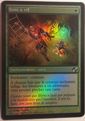 Sens à Vif PREMIUM / FOIL VF - French Keen Sens - Mtg Magic 