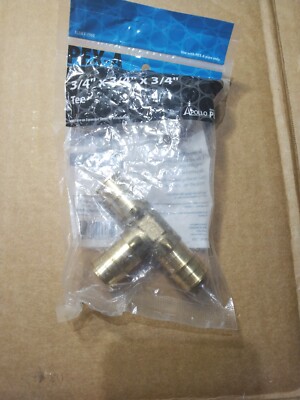  Apollo 3/4 In X 3/4 In Brass PEX A Barb Tee Fitting Full Flow Design Lead Free