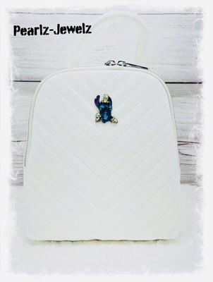 Loungefly Disney Lilo & Stitch with Ducks White Quilted Backpack BoxLunch NWT BoxLunch Launches Exclusive  main image 4