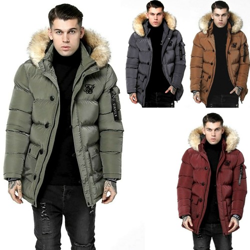 SikSilk Para hombre Chaqueta Parka de hojaldre Brillante Nuevo-Caqui (Talla  XS) * fue £ 𝟷 𝟷 𝟶 | eBay