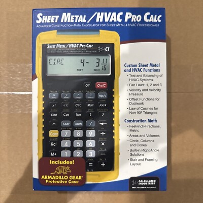Calculated Industries Sheet Metal, HVAC Pro Materials Estimator 4090