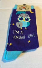 Sock Harbor Women's Novelty Socks I'm A Knight Owl Design NWT's