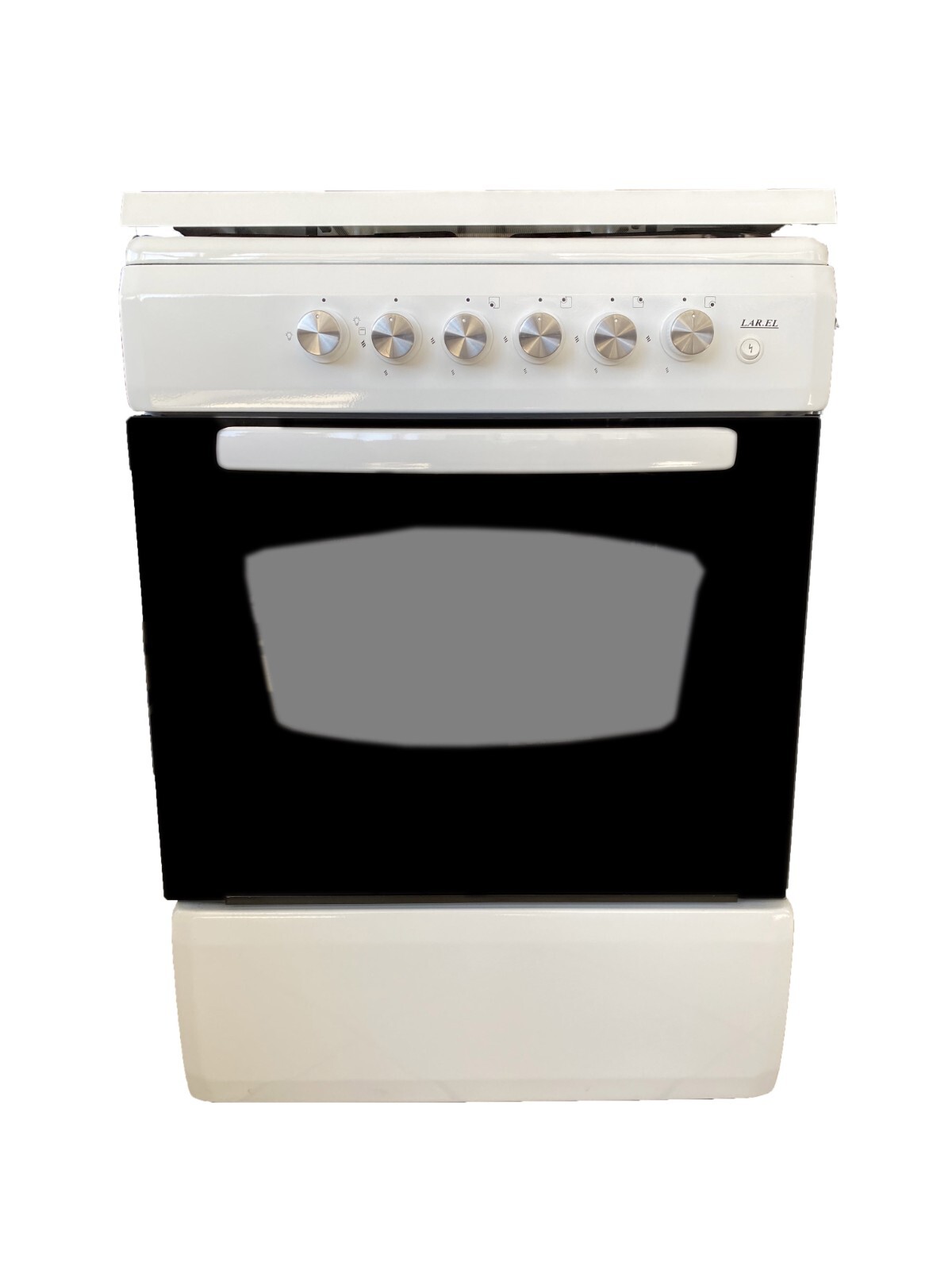 LAREL Cucina 60x60 BIANCO - 4 Fuochi coperchio Vetro, Forno A GAS...