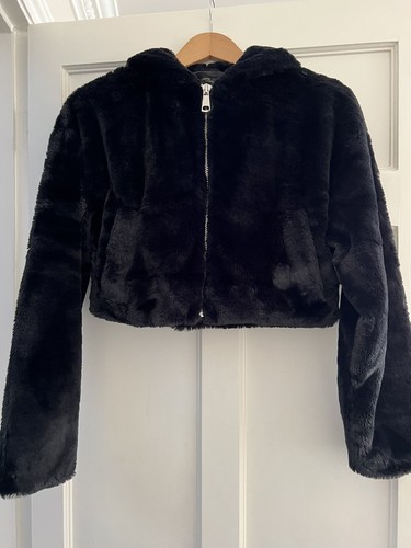 Ladies furry bomber jacket. XS - Picture 2 of 3