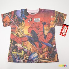 Vintage Mad Engine Marvel Comics Spider-Man Kids Size 7 Large T-Shirt - RARE 