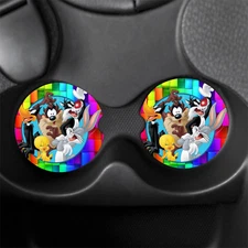 Loony Tunes Inspired Set of 2 Neoprene Car Coasters