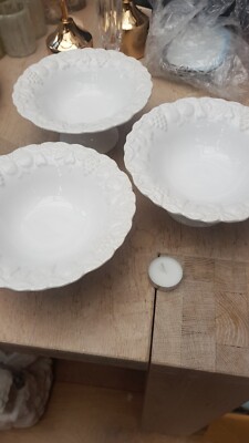 Tk Maxx Set Of 3no White Small Serving Flower Dishes UK