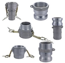 ALUMINIUM CAMLOCK COUPLING, FEMALE, MALE, HOSE TAIL - TYPE A - F CAM & GROOVE
