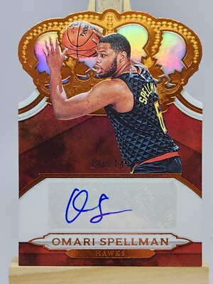 Omari Spellman 2018-19 Crown Royale Auto Rookie CR-OSP /149 Atlanta Hawks