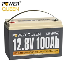 12V 100Ah LiFePO4 Deep Cycle Lithium Battery for Solar RV Marine（Refurbished）
