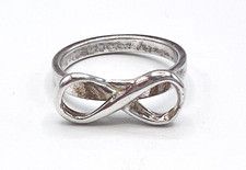 Vintage Handcrafted Sterling Silver Infinity Band Ring Size 3