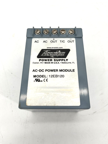 New Acopian 12EB120 AC-DC Power Supply Module 105-125V Input 12V Output
