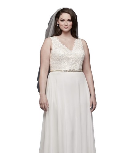 Davids Bridal V Neck Flutter Sleeve Bridesmaid Dress in Dusty Sage, Size 2  | eBay