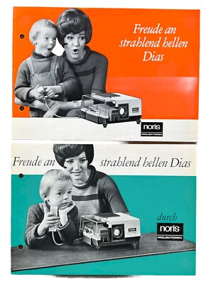 Noris, 2 verschiedene Prospekte von 2.68 und 11.69 ''Freude ....''