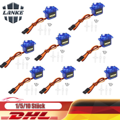 Mini Micro Servo Motor 9G für RC Hubschrauber Flugzeug Arduino Control SG90 180°