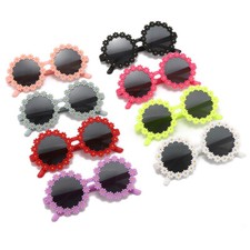 Kids Girls Baby Children Flower Shaped Cute Round Sunglasses Toddler Shade  