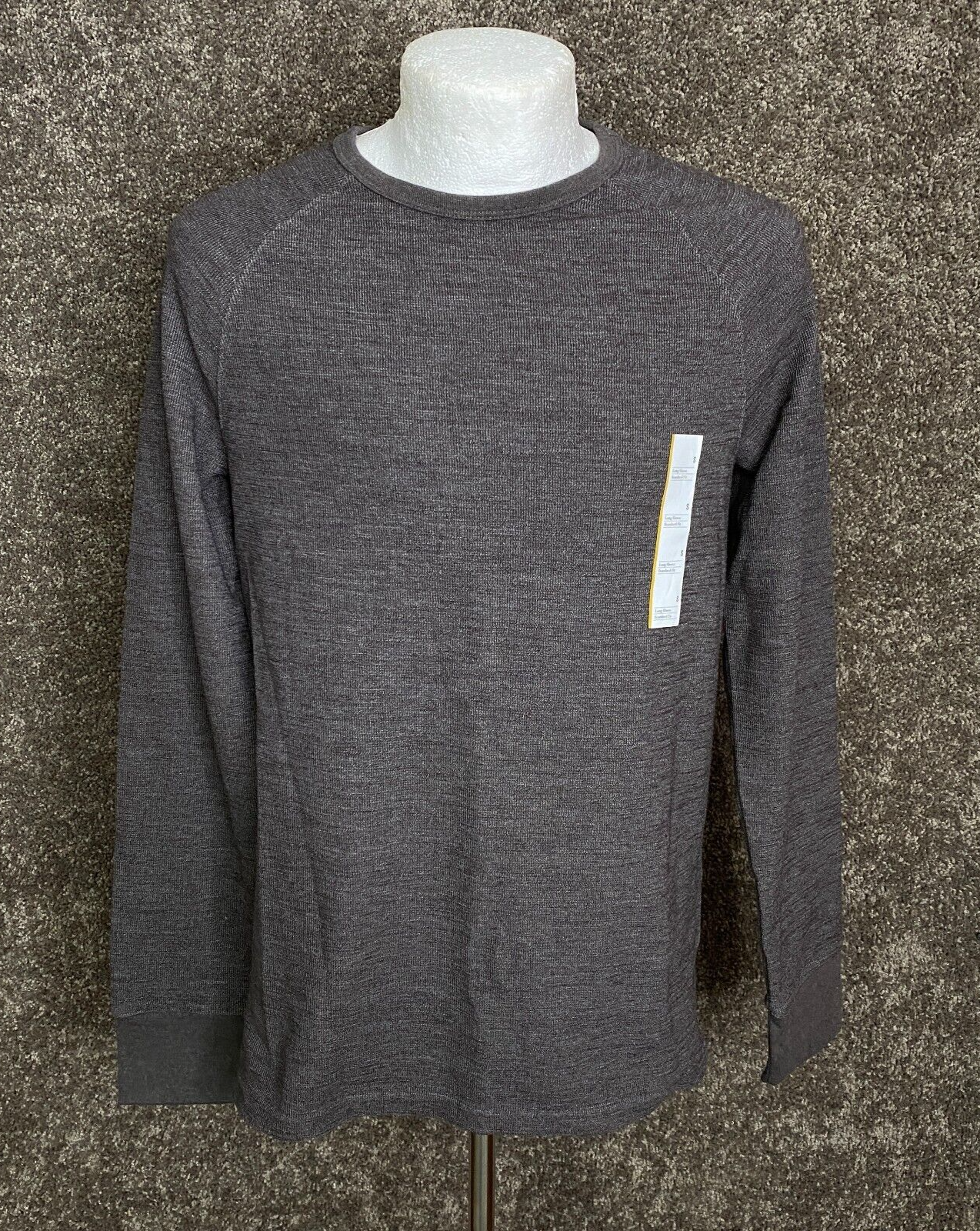 Men's Gray Long Sleeve T-Shirt Small Standard Fit 2-Pack - Goodfellow Co