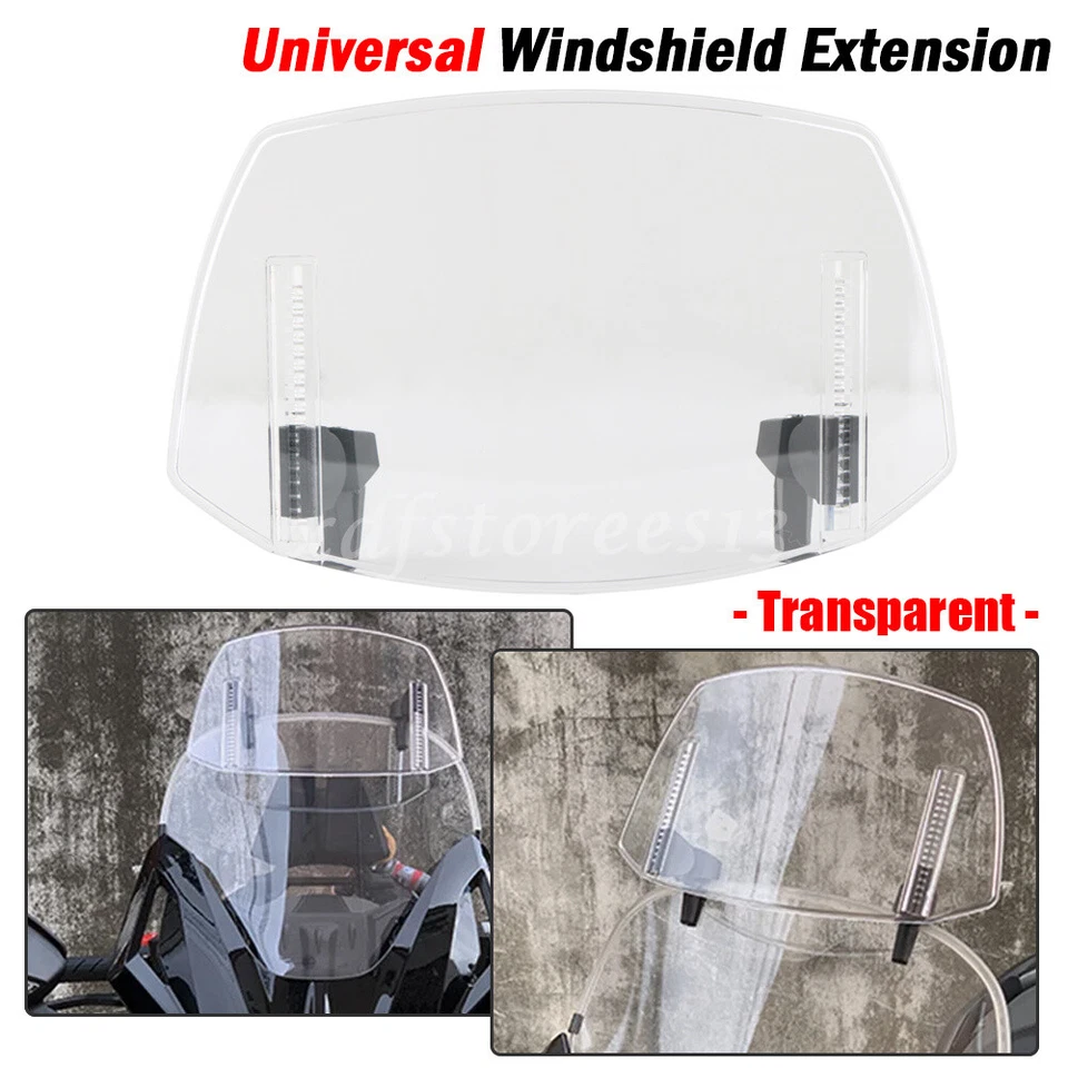 Motorcycle Universal Clip On Windshield Wind Screen Deflector Extension Spoiler - Изображение 2 из 4