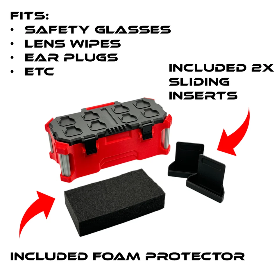 Estuche para gafas inspirado en Milwaukee Packout | Estuche para tapón para oídos y lente Foto 4 de 4