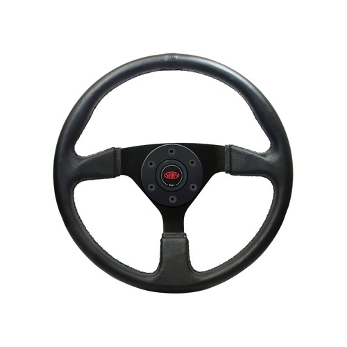 SAAS 350mm LEATHER STEERING WHEEL DIRECTOR HDT with VS Commodore BOSS KIT - Picture 4 of 11