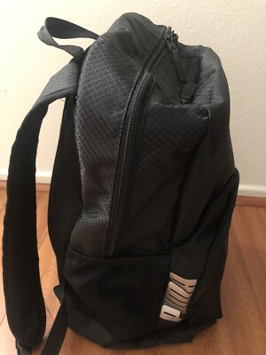♠️ NWT Puma PU Blk/Silver Backpack PUMA BACKPACK Black Silver Polyester Back-Pack Logo Bag  main image 3