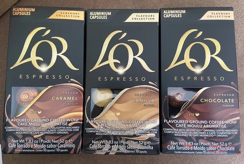 L'OR Espresso Pods Caramel Flavor Aluminum Pods 120 Capsules-image