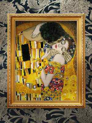 RIOLIS Counted Cross Stitch Kit 1170 The Kiss after G. Klimt's Painting, Love