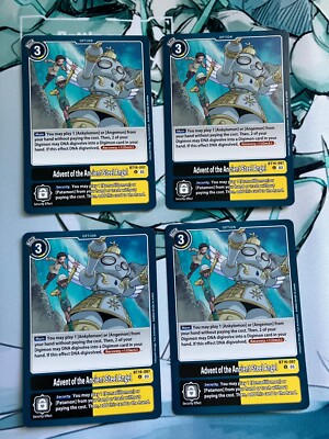 4x Advent of the Ancient Steel Angel BT16-097 Digimon CCG Beginning Observer NM
