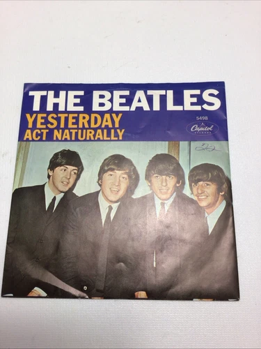 1965 The Beatles Yesterday Act Naturally 45 record Capitol #5498