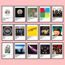 Listing image for QUEEN BAND ARTIST ALBUM POSTER COLOUR PALETTE ART MUSIC GIFT