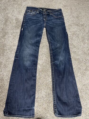 Jeans vintage Big Star Miki taglio stivali ricamati western taglia 28 X 33 - Foto 2 di 7