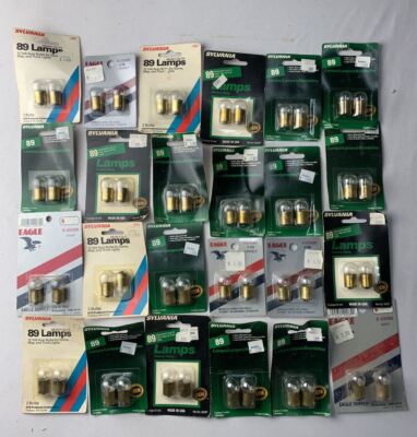 (48 Pcs) Sylvania 89 Miniature Lamp Auto Turn Stop Light Bulb Car Truck 12v NOS