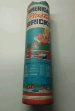 1955 HALSAM AMERICAN PLASTIC BRICKS Play Set No. 715 Elgo Plastics Inc