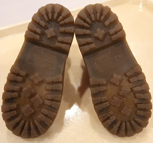 Dr. Martins Kid Inside 6.5" Red Leather Dimpled Strawberry Boots Made In England - Picture 11 of 12