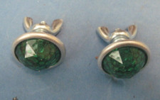 New Pair License Plate Reflectors Green